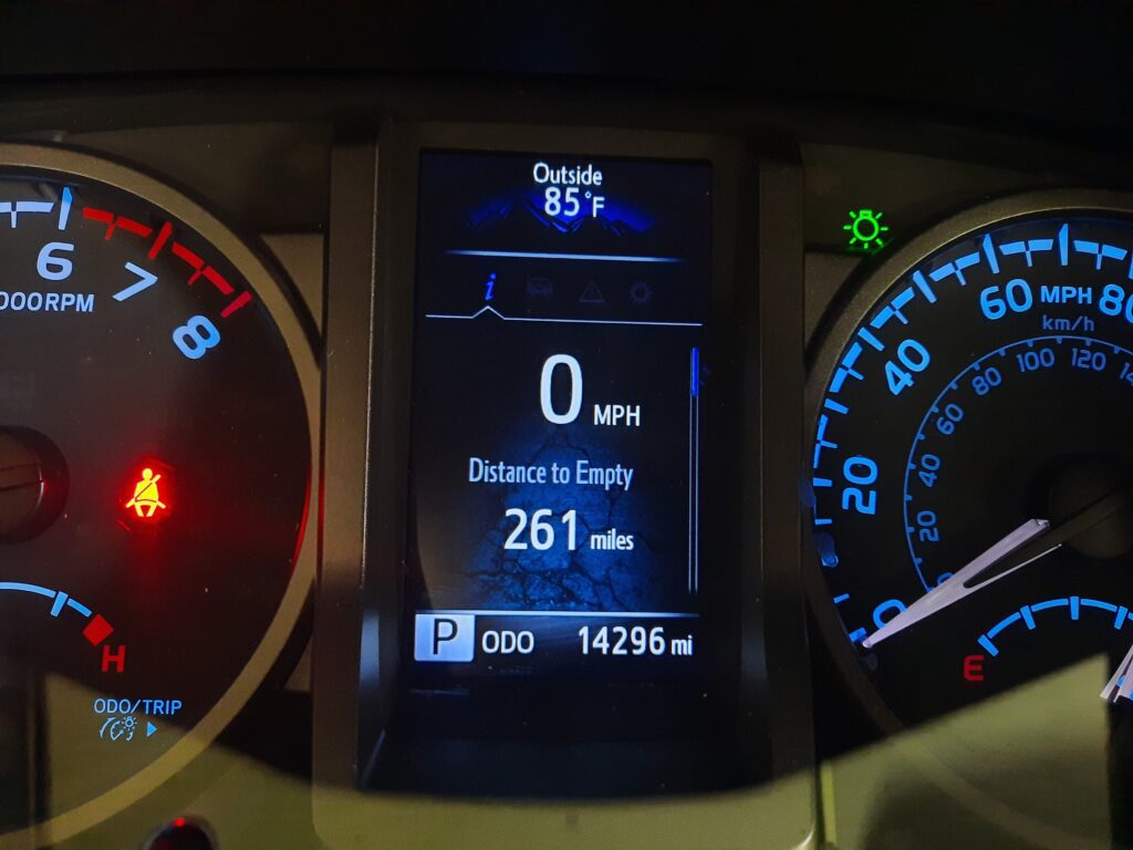 multi-information display driving information