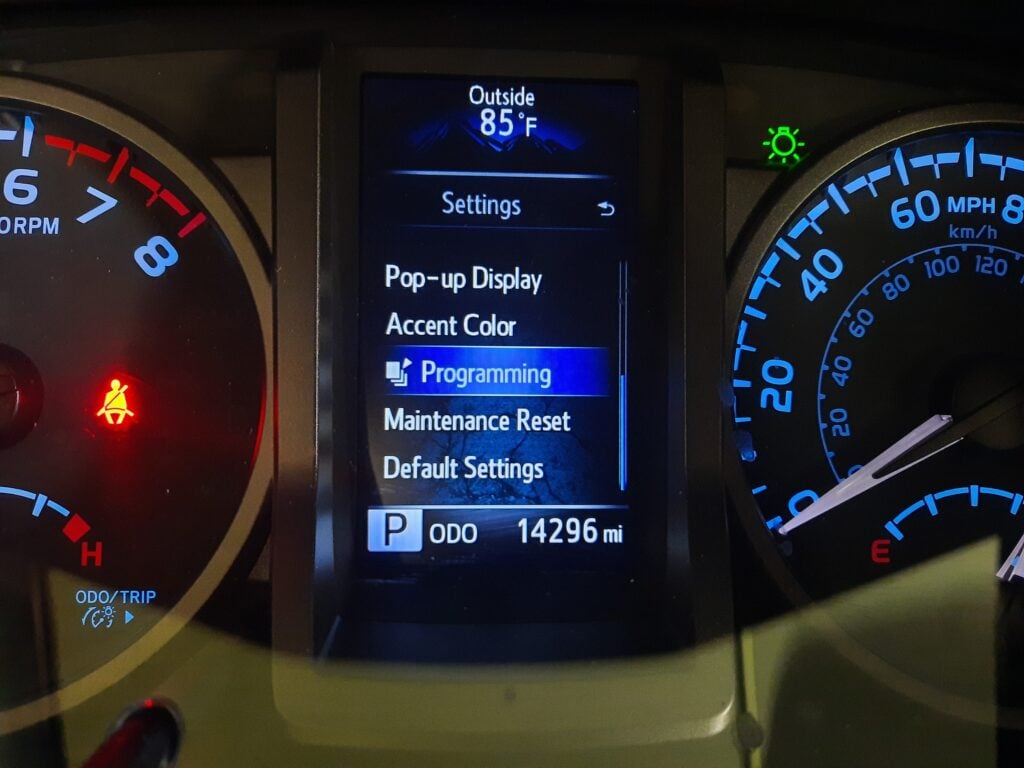 multi-information display more settings