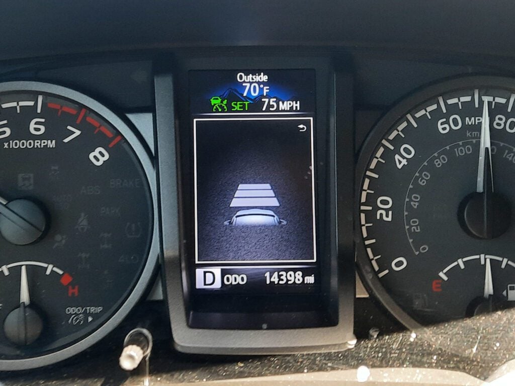 adaptive cruise control when car leaves view