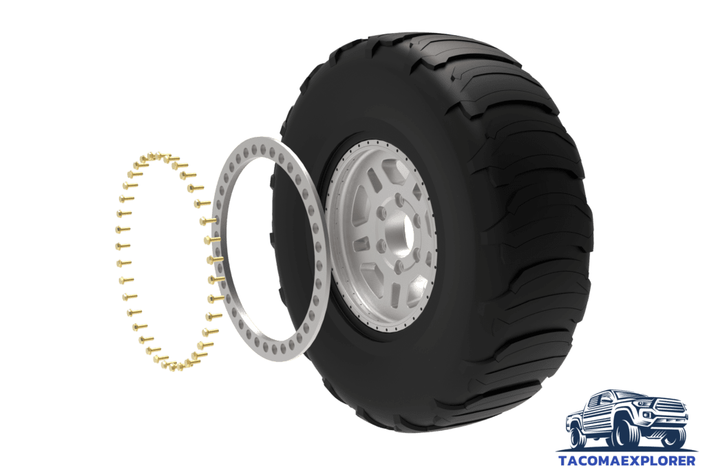 beadlock wheels 3d model partially expanded view
