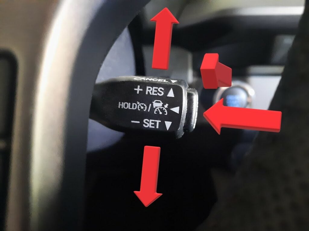 cruise control stalk with arrows