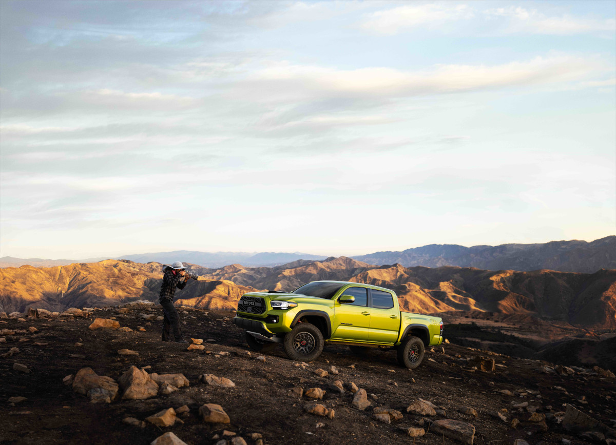 toyota tacoma in electric lime