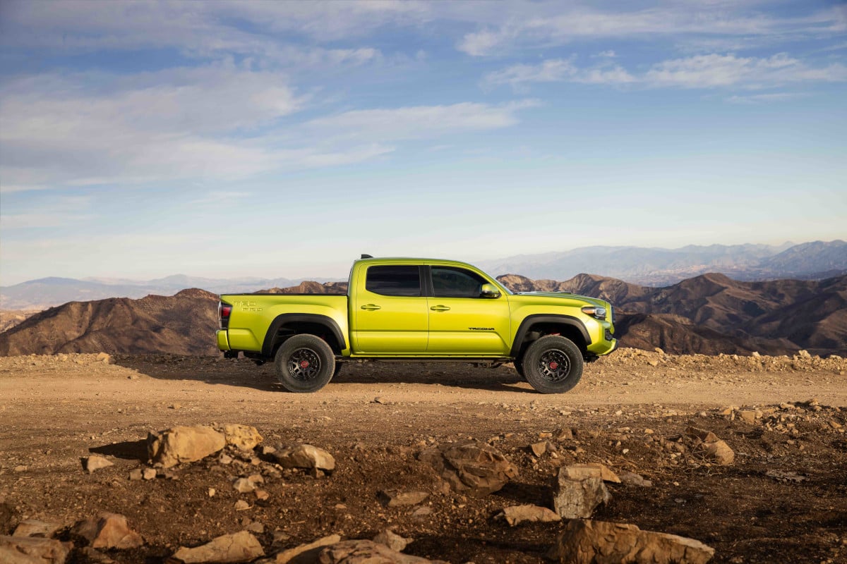 toyota tacoma in electric lime