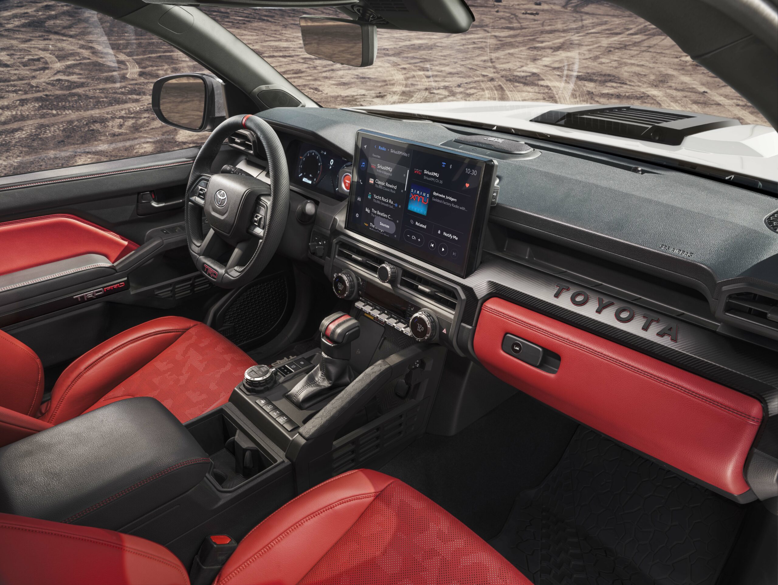 2024 toyota tacoma trd pro with red interior