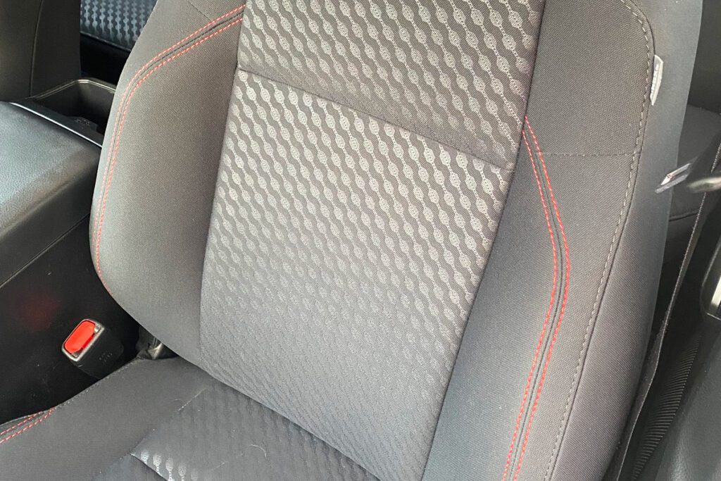 seats with red stitching