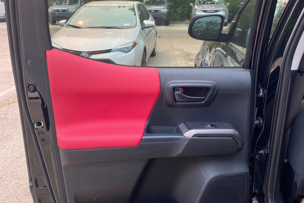Rear driver-side door in red