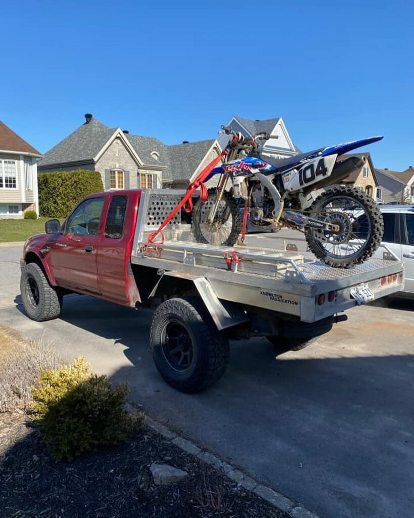 flatbed tacoma with dirt bike