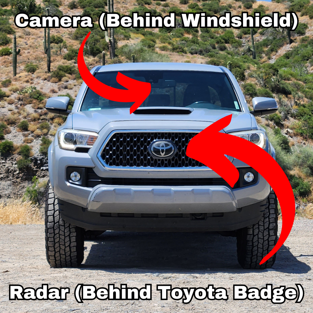 camera and radar locations